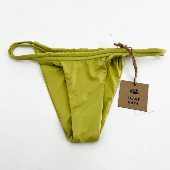 NWT Revolve x Stone Fox Swim Green Thong Bijou Bikini Bottom Swim XS - Picture 1 of 3